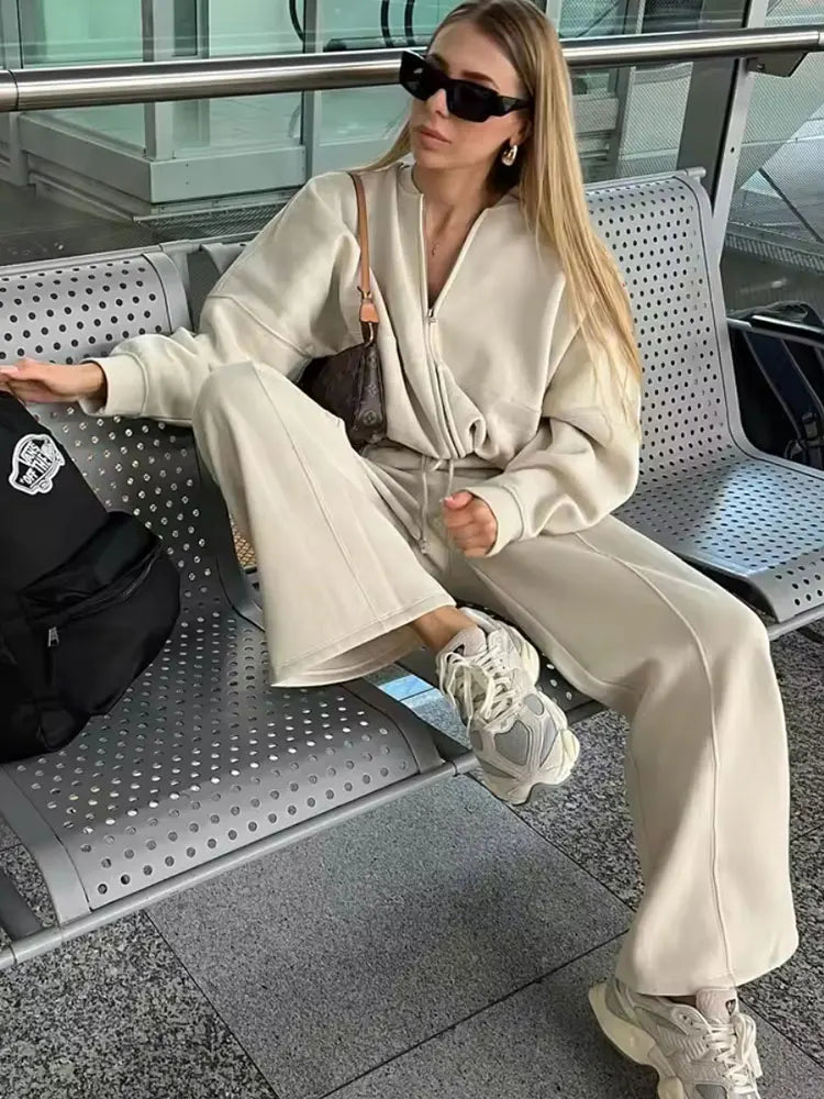 Zip Jacket Pants Set