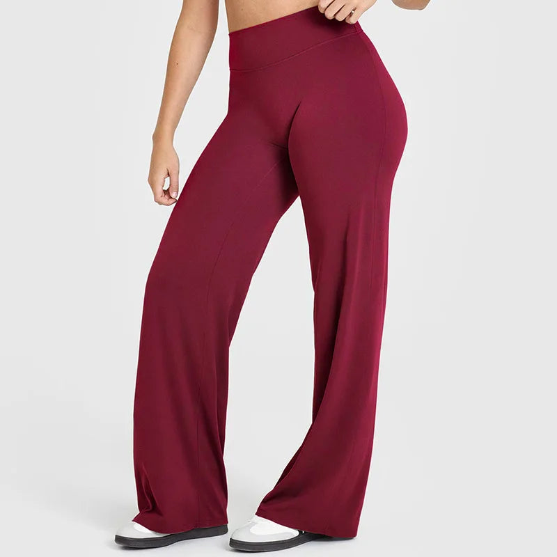 Mid Waist Straight Pants