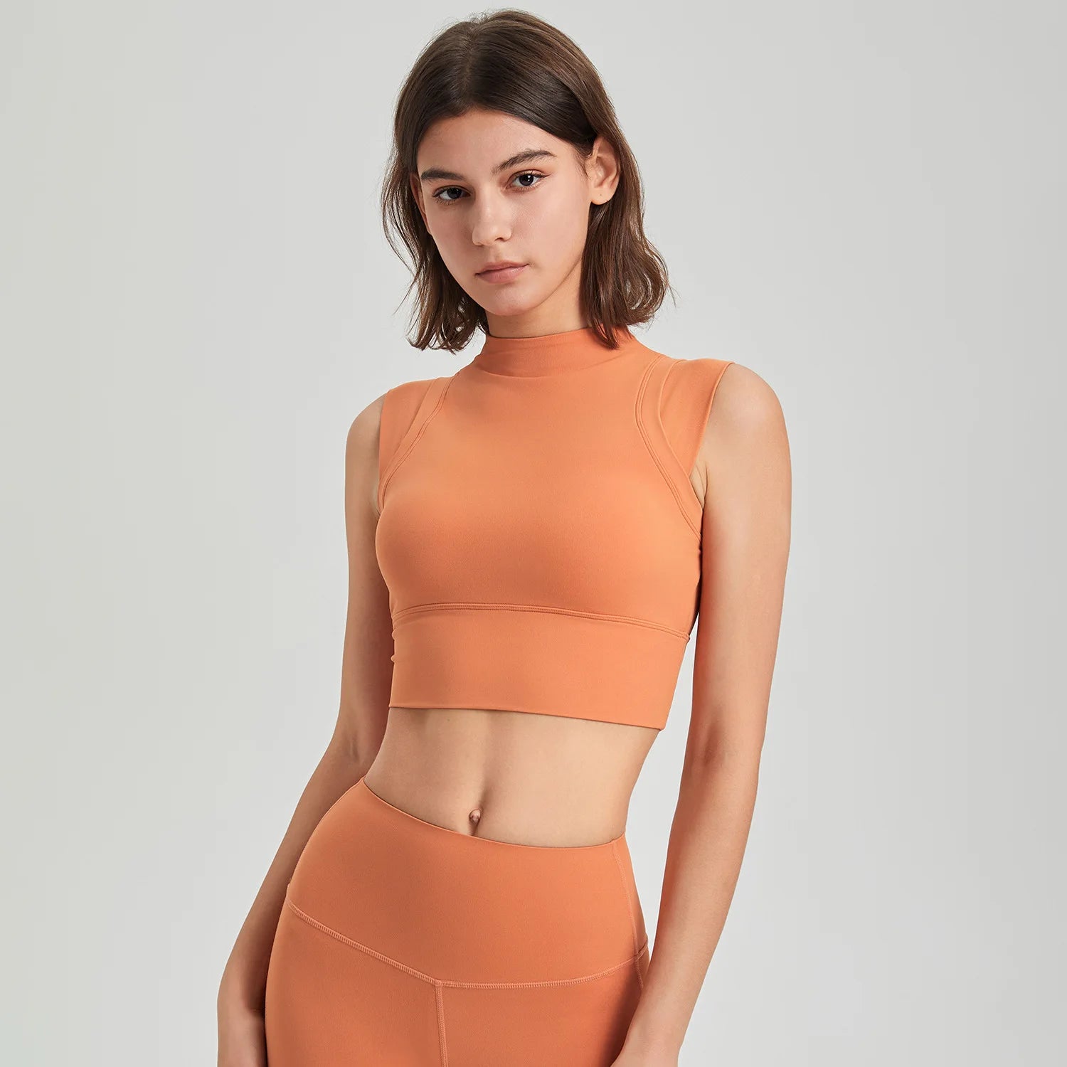 High Neck Crop Top