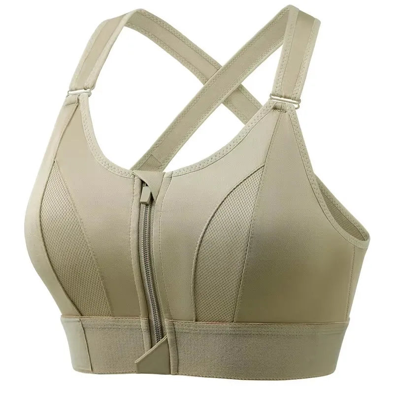 Shockproof Zip Sports Bra