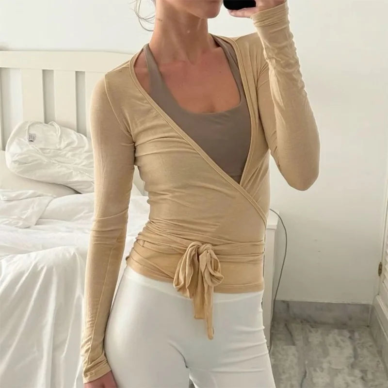 Cross Wrap Crop Top