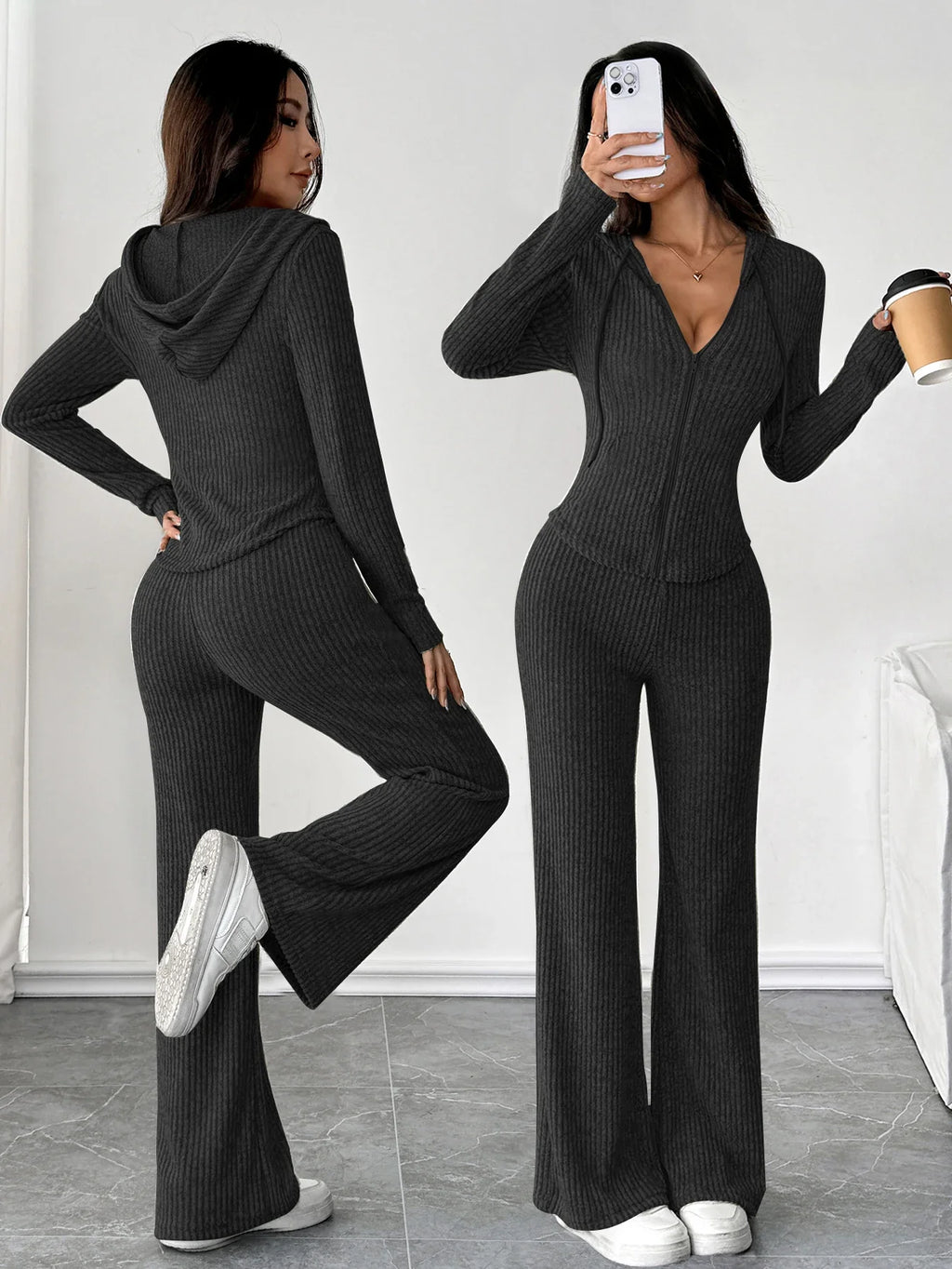 Sculpt Zip Hoodie Set
