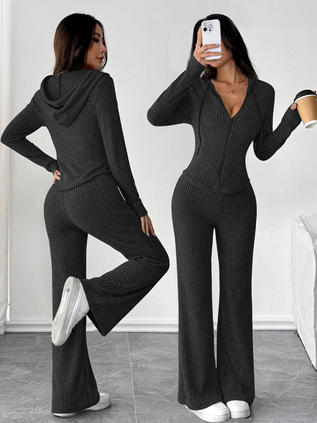 Sculpt Zip Hoodie Set