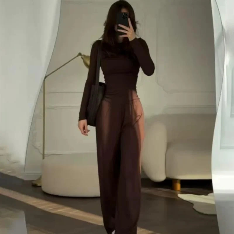 Elastic Waist Pants Set