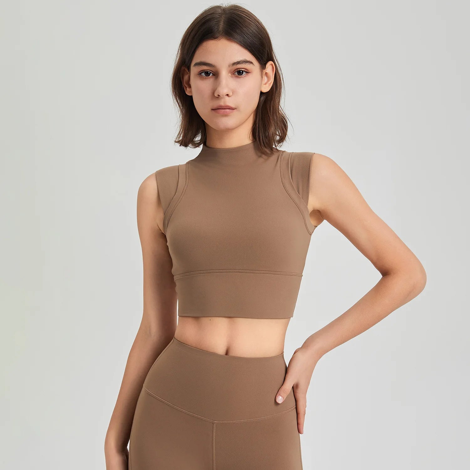 High Neck Crop Top