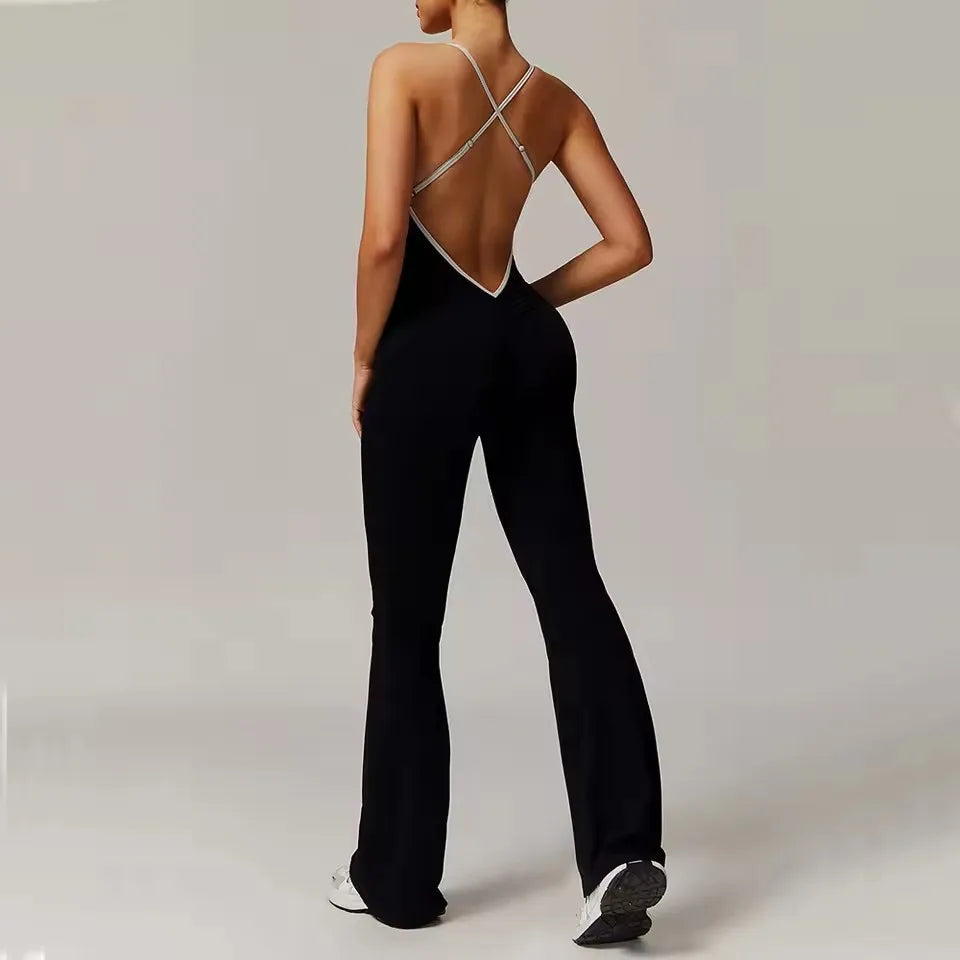 V Back Sport Jumpsuit