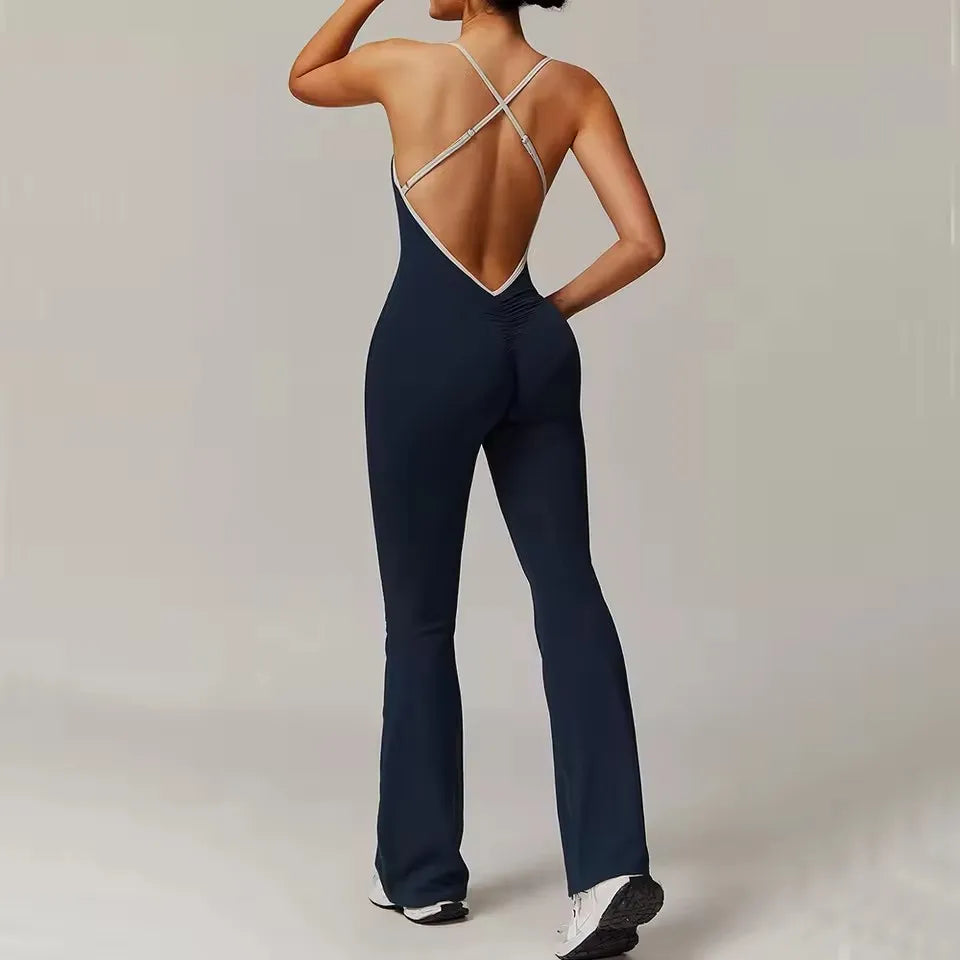 V Back Sport Jumpsuit