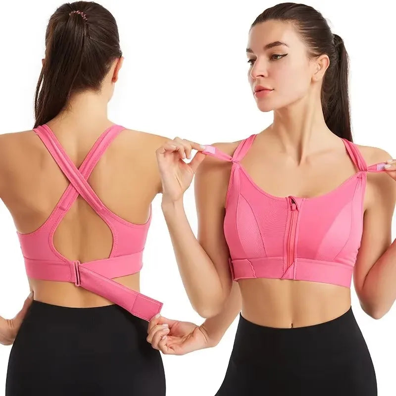 Shockproof Zip Sports Bra