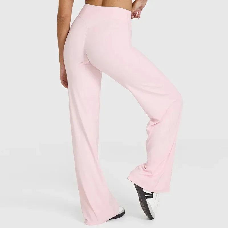 Mid Waist Straight Pants