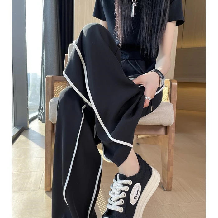 Stripe Wide Leg Pants