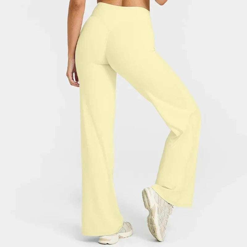 Mid Waist Straight Pants