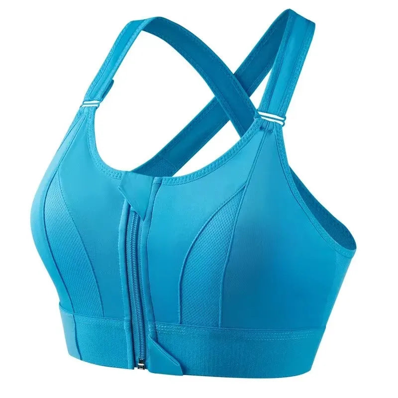 Shockproof Zip Sports Bra