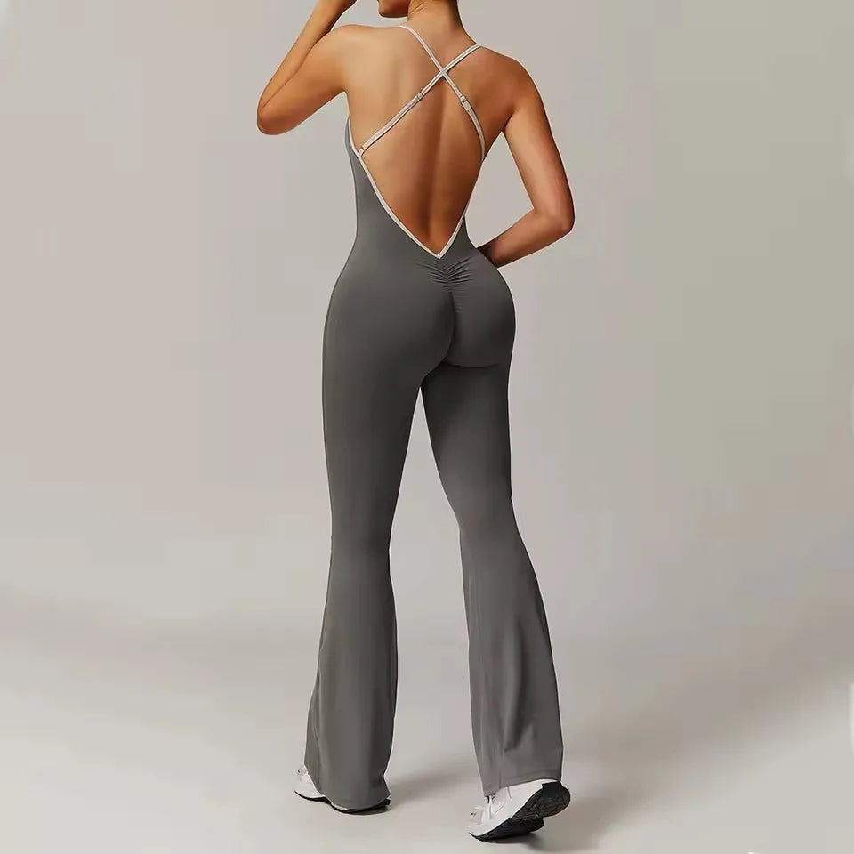 V Back Sport Jumpsuit
