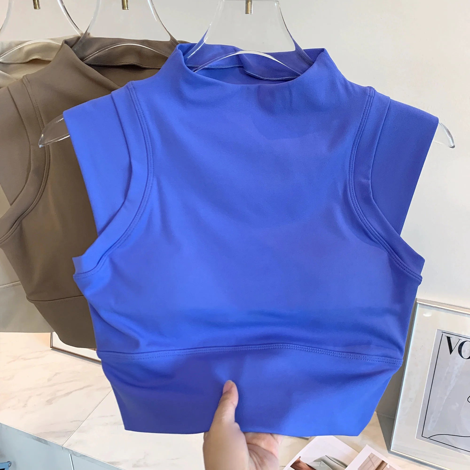 High Neck Crop Top