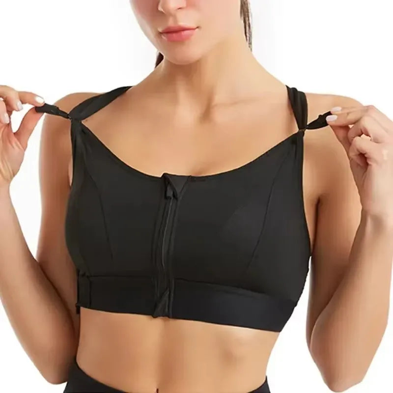 Shockproof Zip Sports Bra