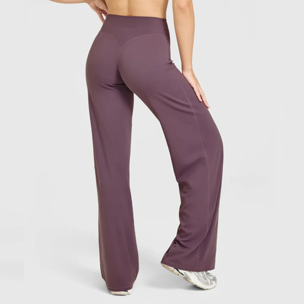 Mid Waist Straight Pants