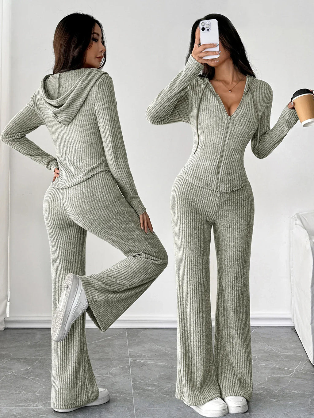 Sculpt Zip Hoodie Set