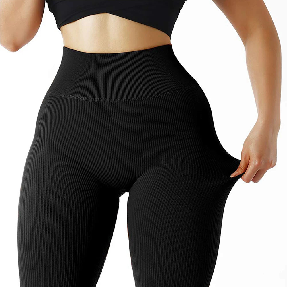 High-Waist Ribbed Legging
