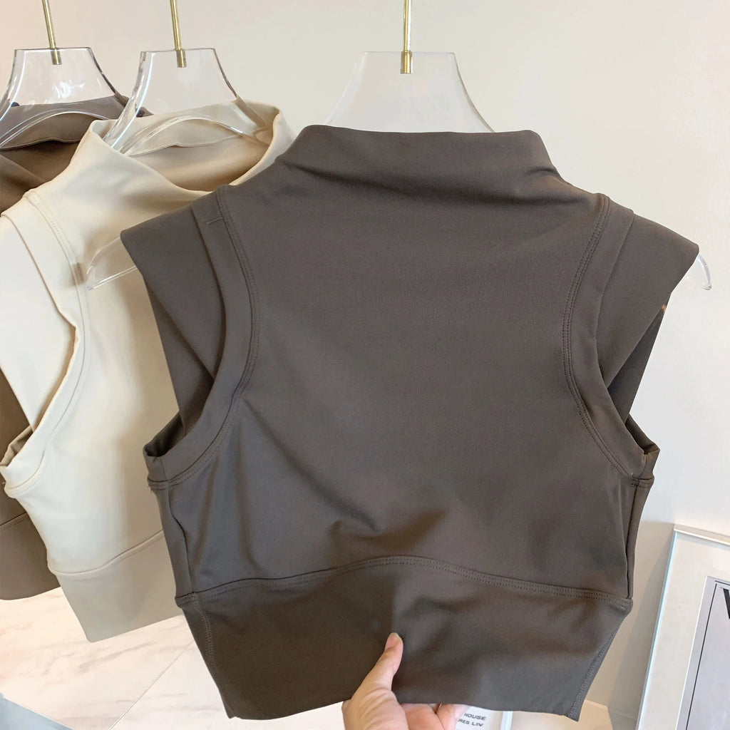 High Neck Crop Top