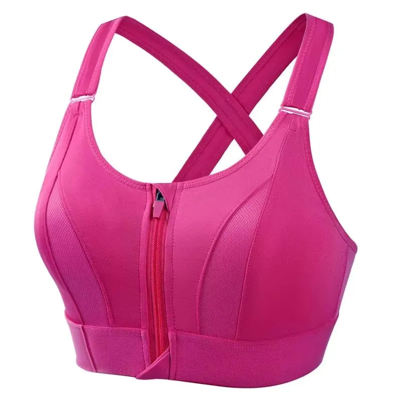 Shockproof Zip Sports Bra