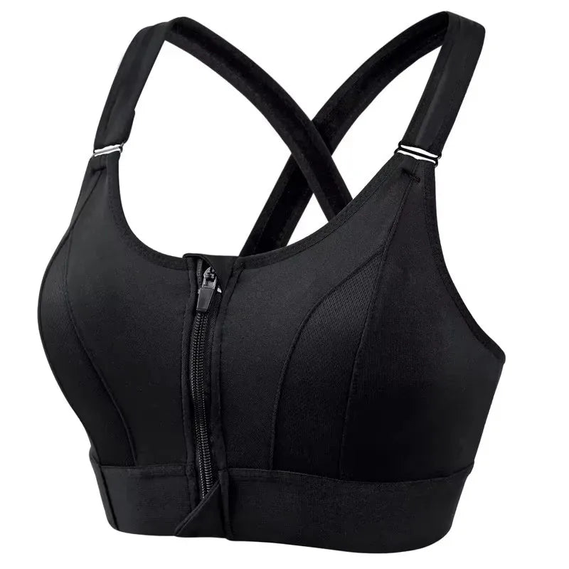 Shockproof Zip Sports Bra