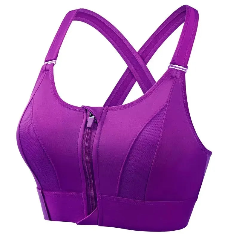 Shockproof Zip Sports Bra