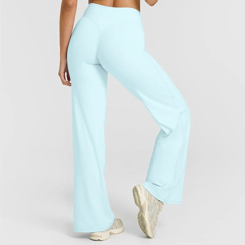 Mid Waist Straight Pants
