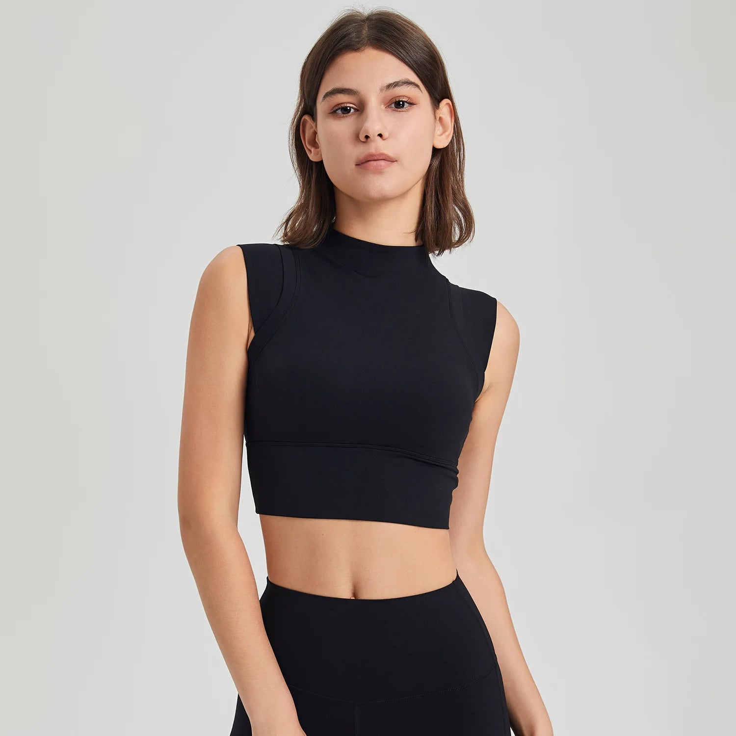 High Neck Crop Top