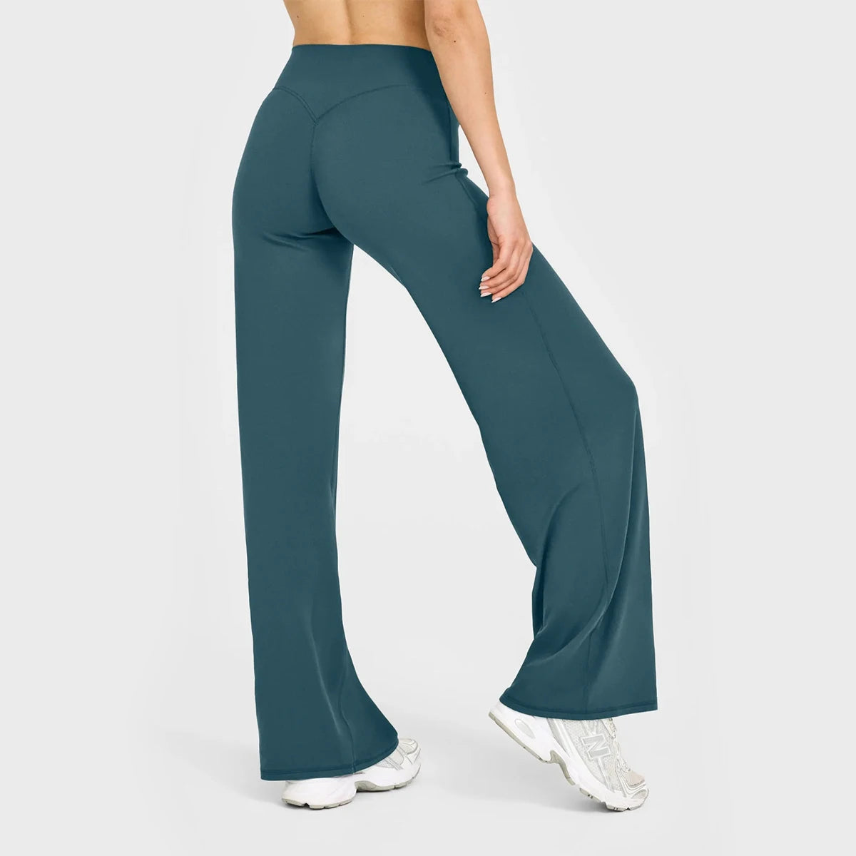 Mid Waist Straight Pants
