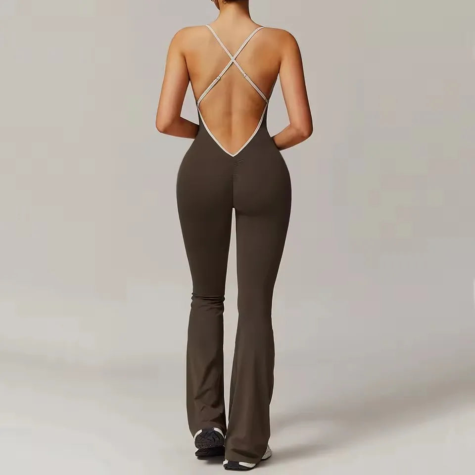 V Back Sport Jumpsuit