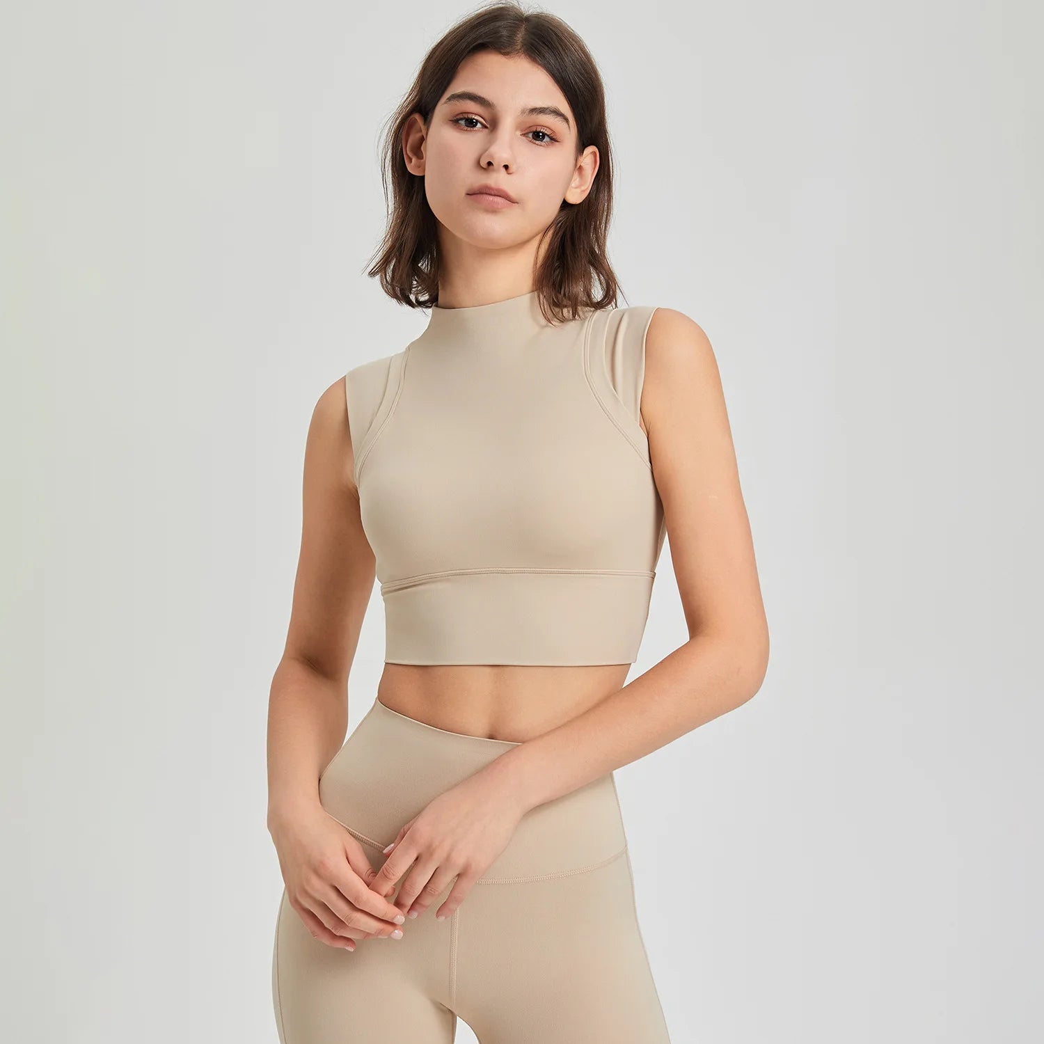 High Neck Crop Top