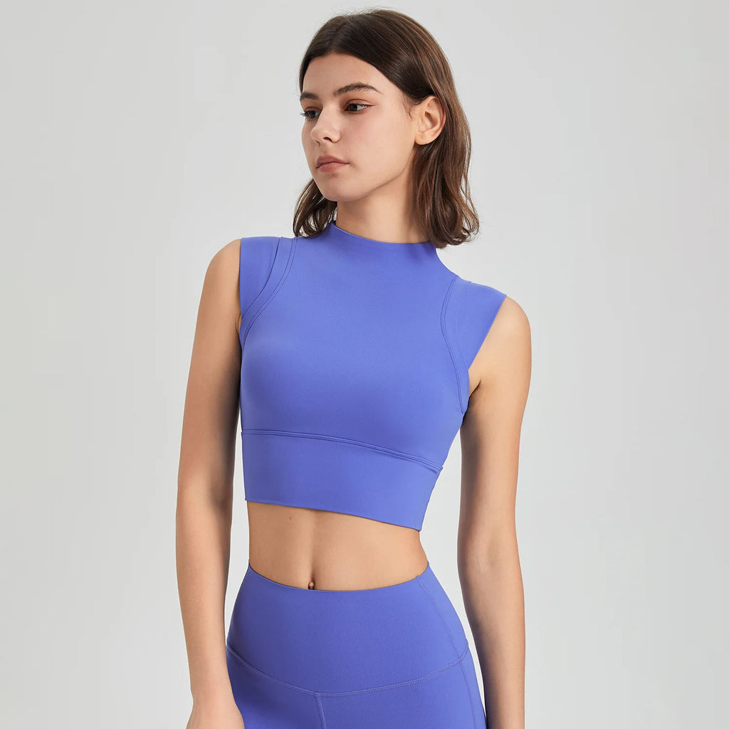 High Neck Crop Top