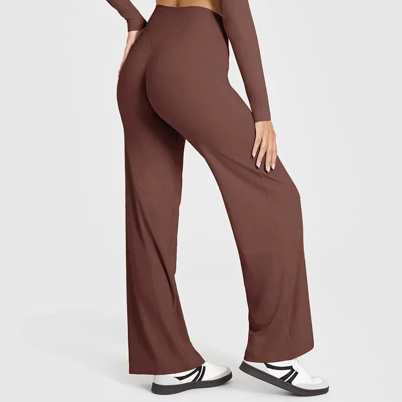 Mid Waist Straight Pants