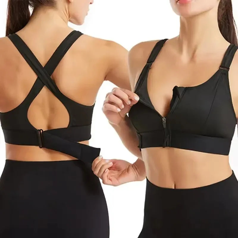 Shockproof Zip Sports Bra