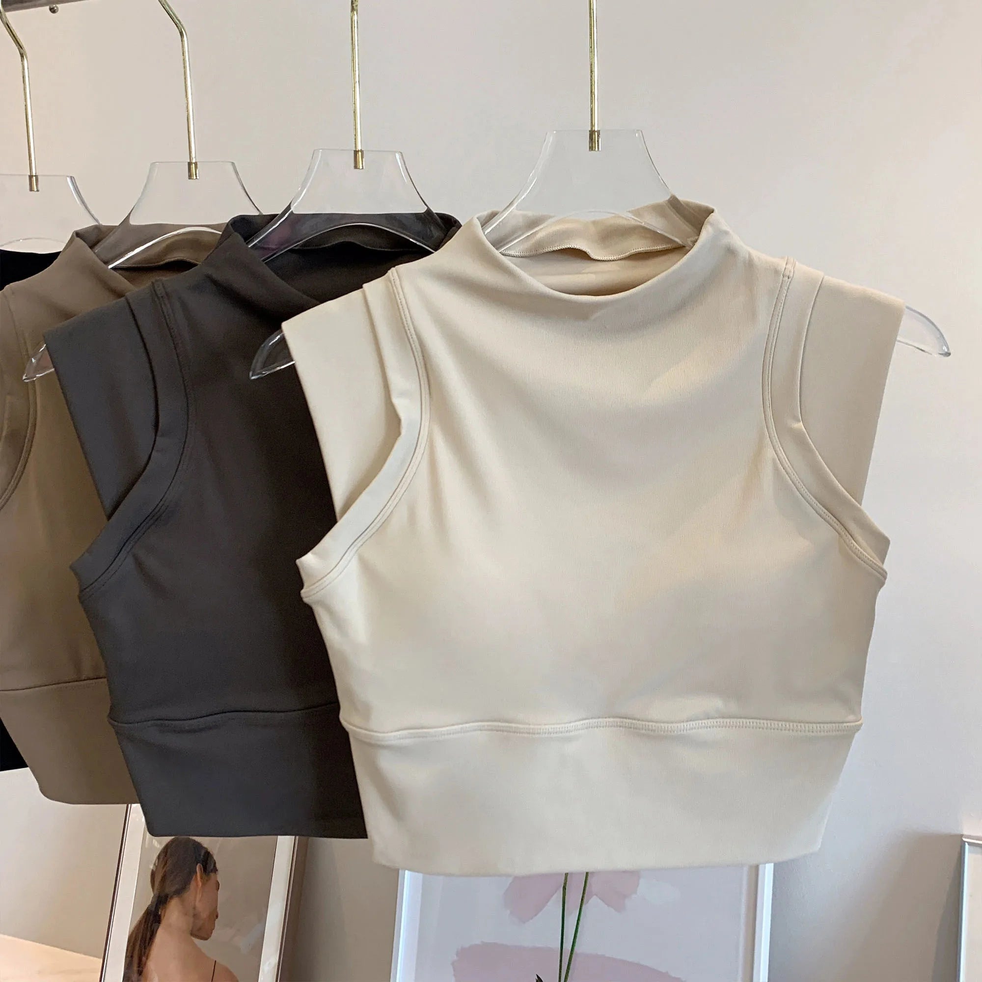 High Neck Crop Top