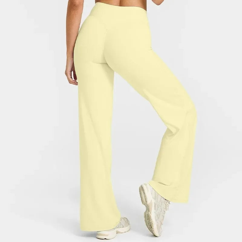 Mid Waist Straight Pants