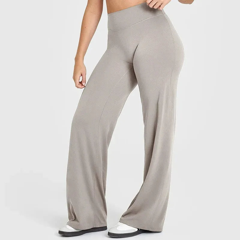 Mid Waist Straight Pants